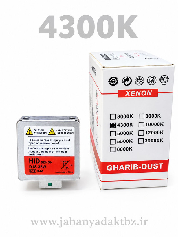 لامپ زنون D1S فابریک ۴۳۰۰K برند LEETECH